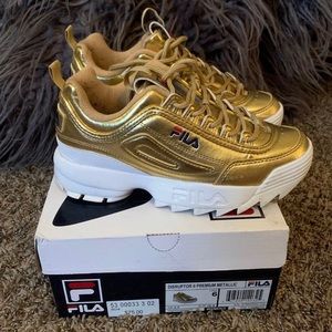 Fila disruptor 2 metallic gold